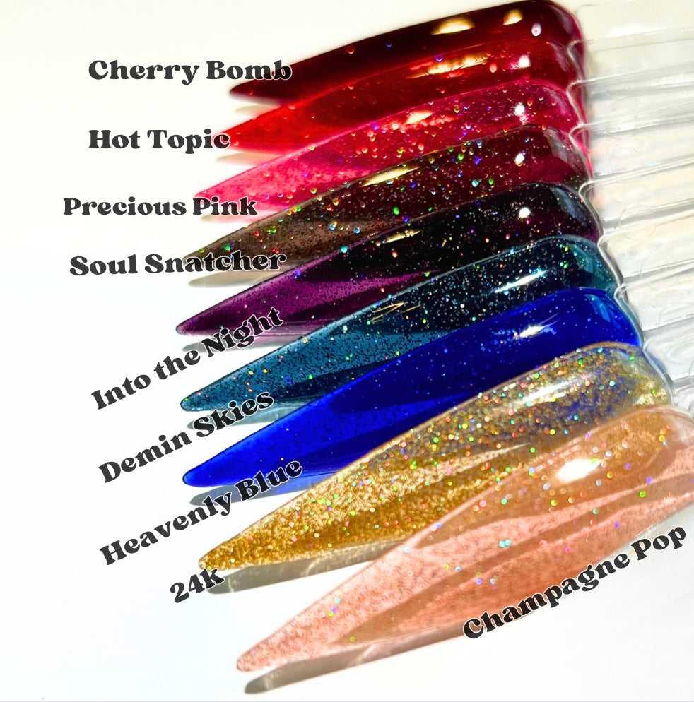 Cherry Bomb - Holiday Glitter Holographic Glass Gel Polish