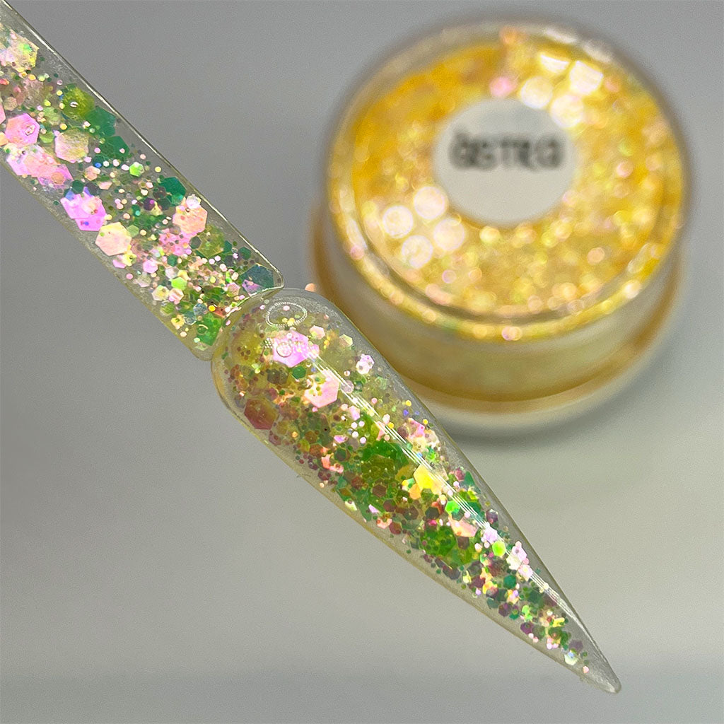 Astra - Part of the Pastel Skies Collection High quality, Ultra Smooth Powder Packed with Custom Glitter Mixes.