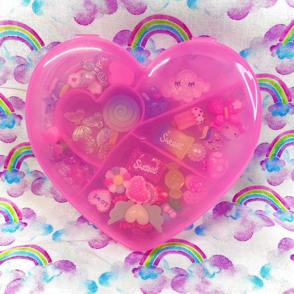 Pink Heart - Nail Charm Container